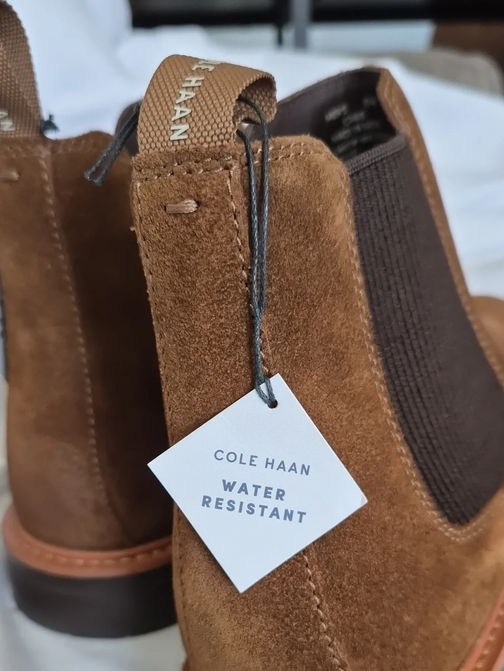 Cole Haan NWT Mens Chamberlin Grand Chelsea Brown Suede Boot Size 10